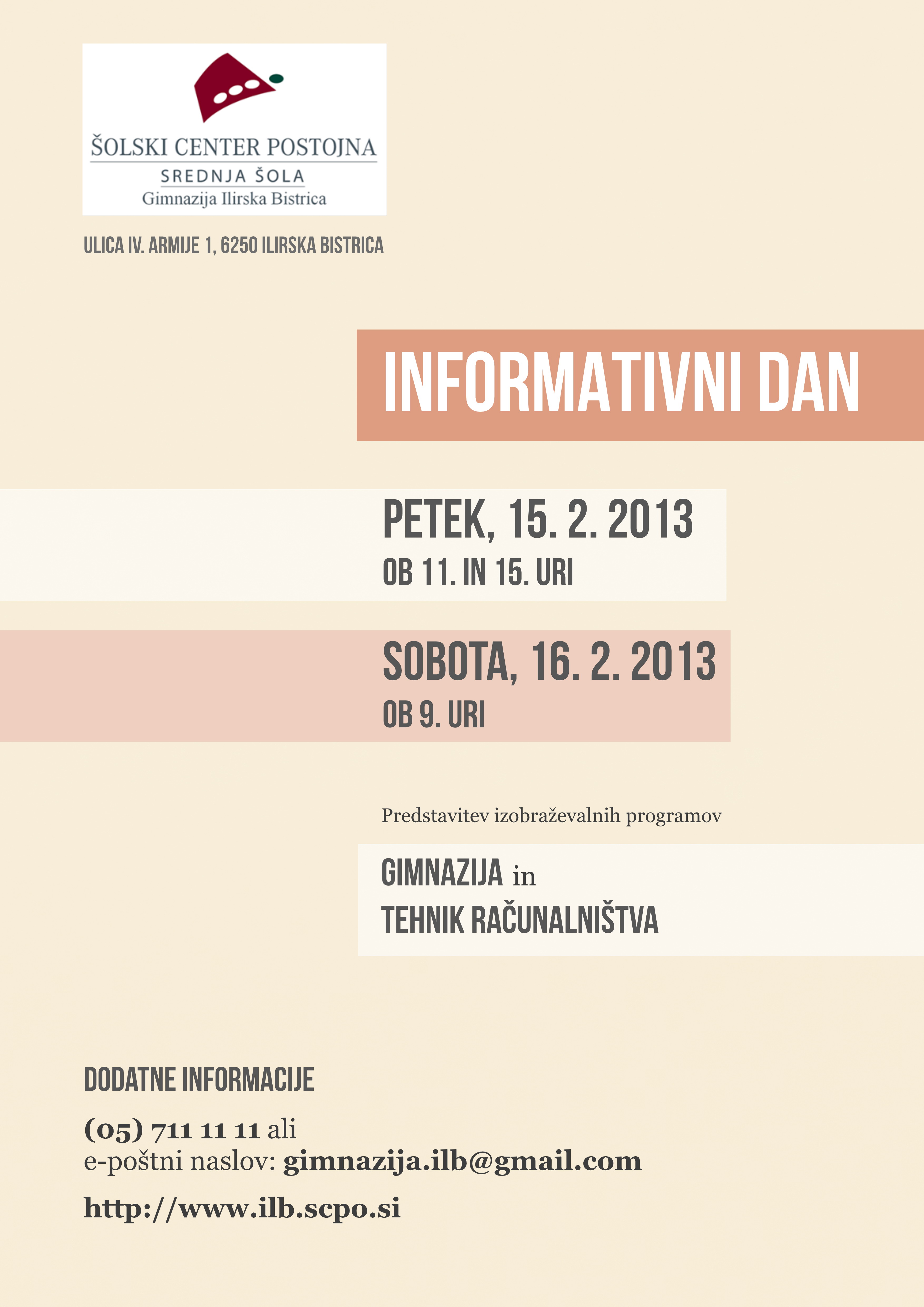 Plakat InfoDan GIMIB 2012-13