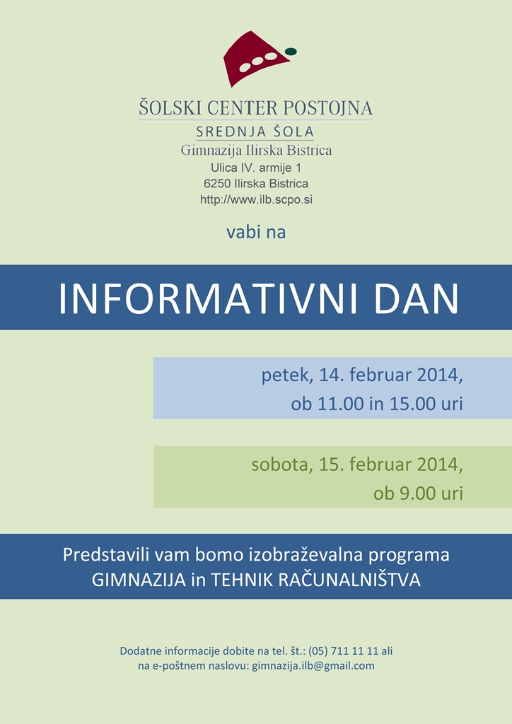 Informativni dan 2014 - Plakat Splet