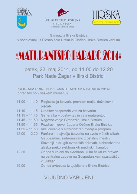 MATURANTSKA PARADA 2014 - program splet