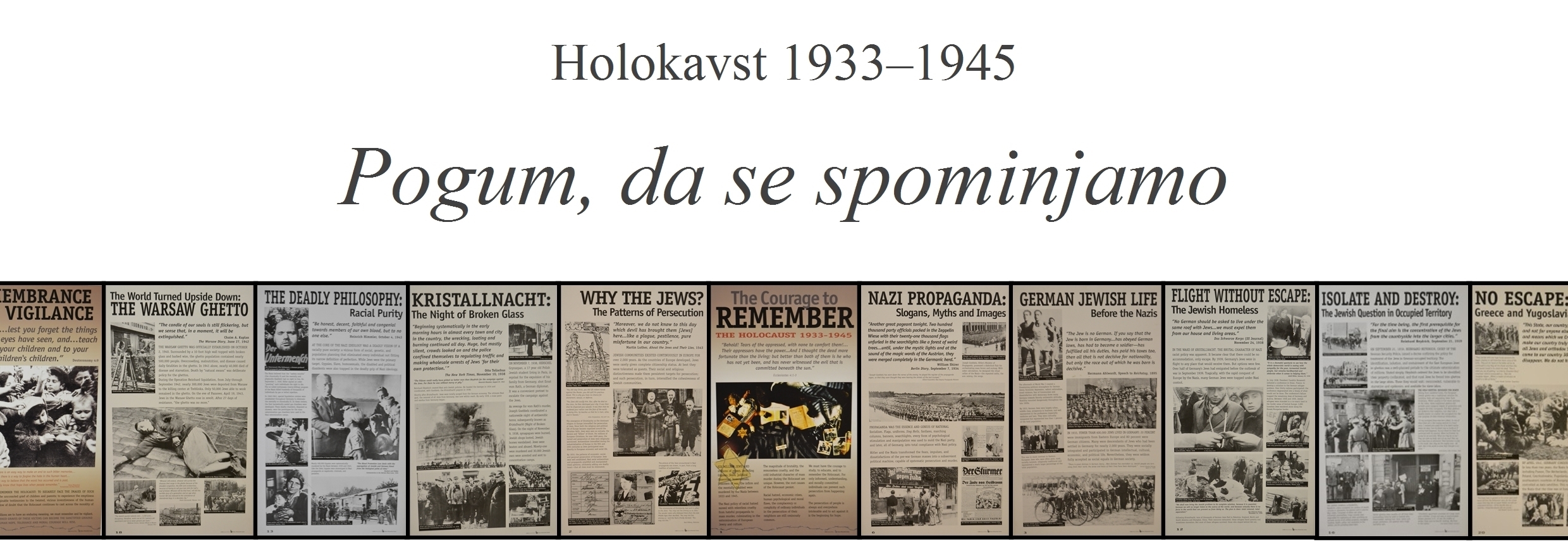 Razstava o holokavstu na Gimnaziji Ilirska Bistrica
