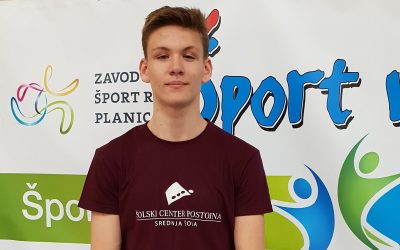 Žiga Ahčan, najbolj obetaven športnik mladinskega razreda