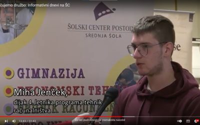 Gimnazija Ilirska Bistrica in ŠC Postojna se predstavita na lokalni televiziji TV Kolut