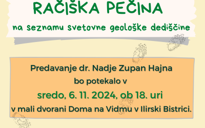 Vabljeni na predavanje o Račiški pečini